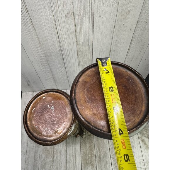 Vtg Resin Set of 2 Candle Holders with Victorian Style Design 10" and 13" Tall - Picture 8 of 9